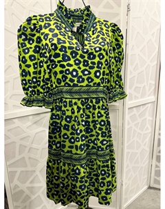 Платье-капля в цвете лайм и темно-синий Gretchen scott