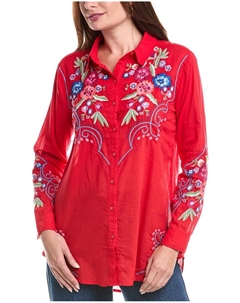 Джонни Вас Оверсайз туника, красный Johnny was