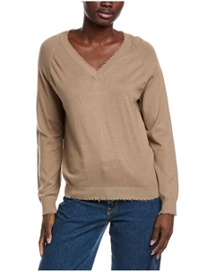 Минни Роуз Свитер из кашемировой смеси с рваным краем, зеленый Minnie rose