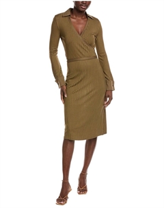 Хьюго Босс Эллари Миди платье, коричневый Hugo boss