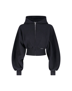 Облегающий худи с молнией - черный Alexander wang