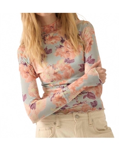 Цветочный сетчатый топ в розово-голубом цвете Promesa