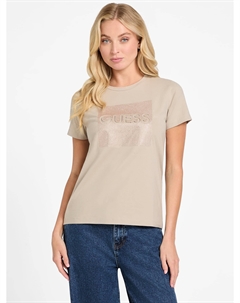 Футболка Kika с логотипом, Velvet Taupe Guess factory