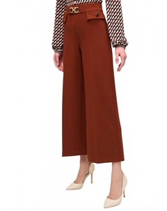 Кремовые широкие брюки-кюлоты на резинке Joseph ribkoff