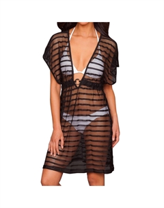 Полосатая туника в черный горошек Dotti