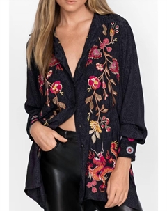 Лиллит туника с высоким разрезом в черном цвете Johnny was