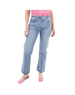 Женские джинсы Infinite Vintage Indigo 90s с завышенной талией и прямым кроем Agolde