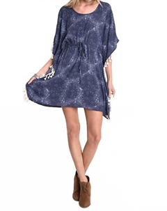 Богемное платье с кисточками в сером цвете, серый Umgee