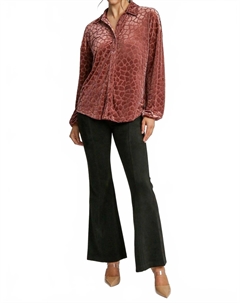 Топ Burnout Animal Velvet из бархата Burnout Velvet, Burnout Velvet Umgee