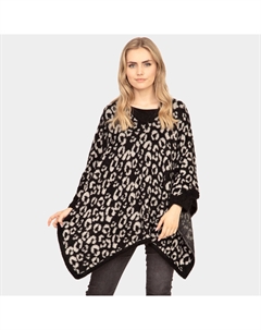 Леопардовый пончо Truedames