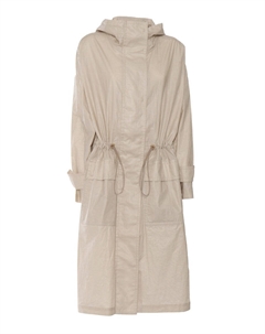 Длинный парка с капюшоном и затягивающейся талией, Neutrals Fay