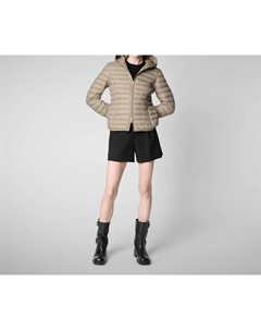 Двусторонняя куртка с капюшоном в цвете слоновая кость Save the duck