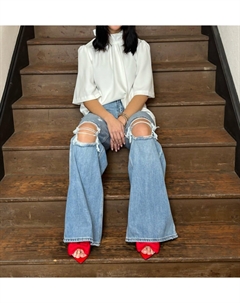 Топ с колокольчиками в цвете офф-уайт, кремовый Umgee