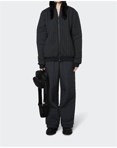 Унисекс куртка с высоким воротником и подкладкой в черном цвете Rains