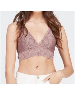 Бюстгальтер-бралетт с V-образным вырезом и фестончатым кружевом, темно-лиловый Wishlist