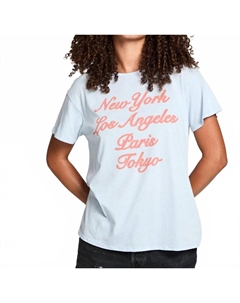 Футболка с коротким рукавом Destinations в синем цвете Chaser