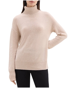 Теория Свободная водолазка Кашемировый свитер, коричневый Theory