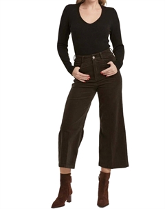 Оливковые укороченные брюки Audrey из вельвета Dear john denim