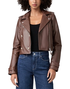 Кожаная куртка Karyna в каштановом цвете, Chestnut Paige