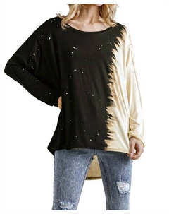 Черный топ с контрастной кромкой Umgee