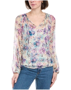 Джонни Вас Петита Глинда Шелковая Крестьянская Блузка, мультиколор Johnny was