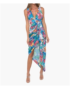 Тулум платье миди в ярком цветочном принте, Bright Floral Jbq