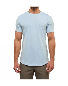 Футболка с асимметричным краем в оксфордском синем Cuts