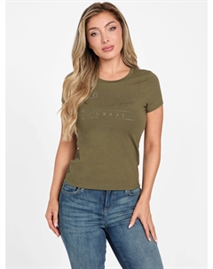 Футболка Eco Viktoria с камнями, Dusty Sage Guess factory