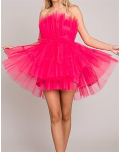 Тюбиковое платье из сетчатого тюля в цвете фуксия Balance collection