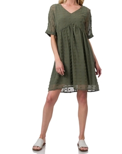 Точечное платье-бэбидолл мини в светло-оливковом Zenana