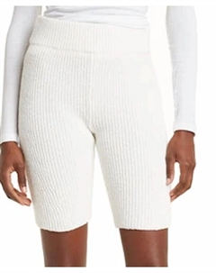 Байкерские шорты в рубчик белого цвета Rag & bone