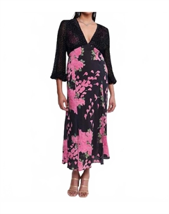 Платье Melanie с цветочным принтом в розовом цвете Rixo