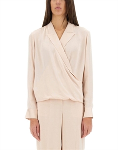 Шелковая рубашка с принтом в стиле упаковки, розовый Theory