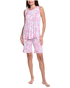 Эллен Трейси пижамный комплект из топа и шорт, розовый Ellen tracy
