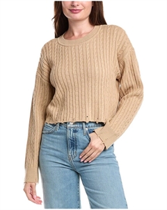 Сандеро укороченный свитер из шерстяной смеси, бежевый Sandro