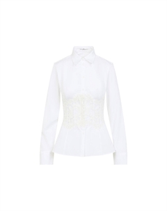 Белая хлопковая рубашка Ermanno scervino