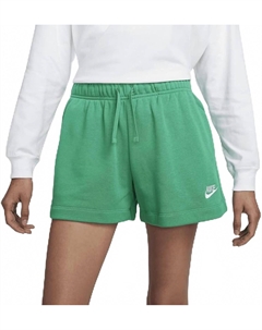 Женские утепленные шорты Club с завышенной талией в зеленом цвете Nike