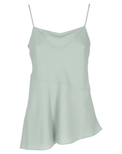 Тонкий мятный топ с драпировкой Theory