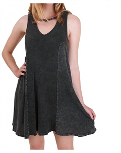 Минеральная стирка платье с вырезом, Ash Umgee