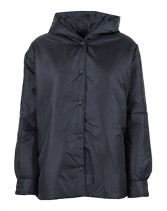 Капюшон черная куртка на кнопках Aspesi