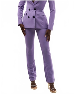 Брюки Kris с прямыми штанинами в фиолетовом цвете Ciao by cc