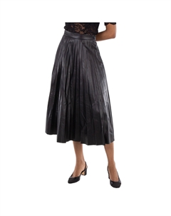 Черная плиссированная миди-юбка Mm6