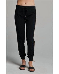 Беговые брюки с боковой молнией черные Sundays