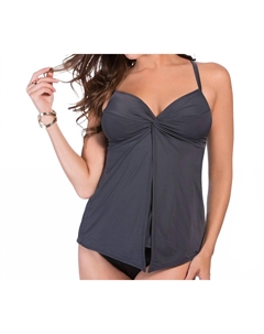 Топ-танкини на косточках Love Knot, цвет «уголь», Charcoal Miraclesuit