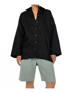 Черная эссенциальная оверсайз рубашка Dāl the label