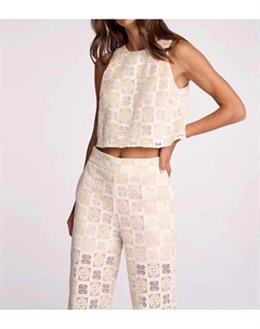 Топ Bowie в кремовом цвете с кружевом Sundays