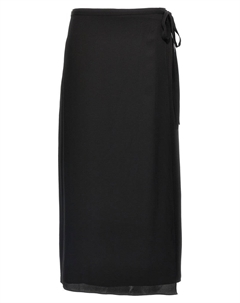 Юбка-галстук Cl Tie Wrap, черный Theory