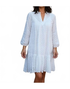 Платье Taylor с ажурными вставками в белом цвете Vilagallo