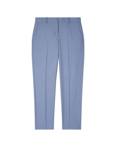 Прямые брюки пыльно-голубого цвета с контрастной отделкой Paul smith