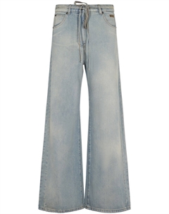 Широкие джинсы с высокой посадкой, синий Msgm